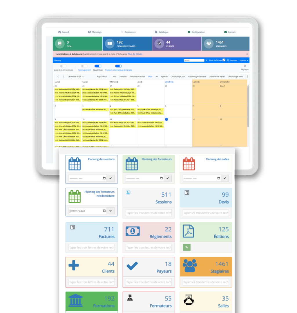 outil de gestion de formations pour OF et CFA